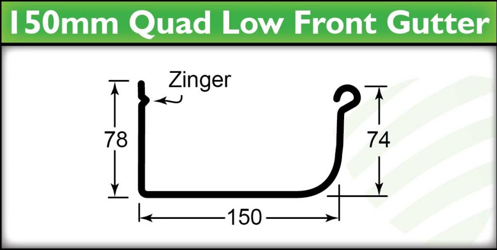 Guttering Brisbane - 150mm Quad Gutter Profile - Strongguard
